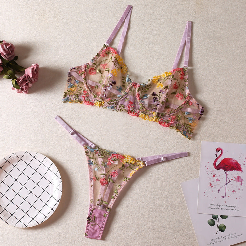 Women's Fashion Floral Underwear Suit