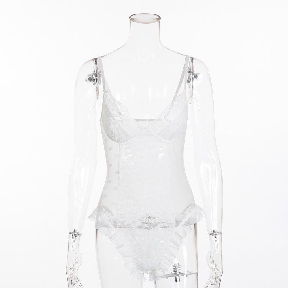 Lace Polka Dot Bodysuit