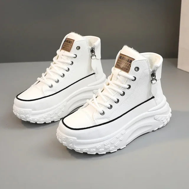 Women's Sneakers Luxury Fashion Womens Boots High-top Platform Casual Shoes New Female Outdoor Running Shoes Zapatillas De Mujer