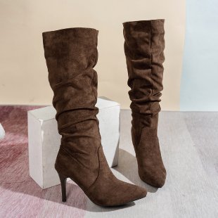 Womens Stylish Suede Stiletto-pointed Boots