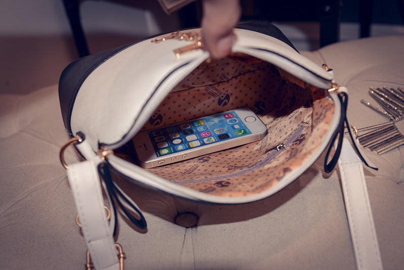 Women's Simple Toothpick Pattern Fashion Crossbody Shoulder Bag