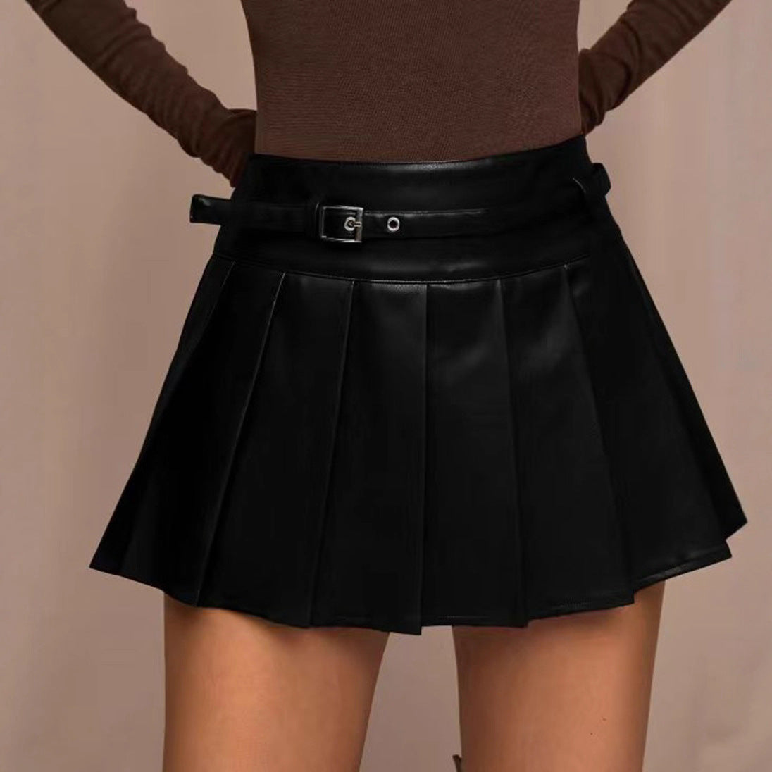 Preppy-style Pleated Skirt For Women
