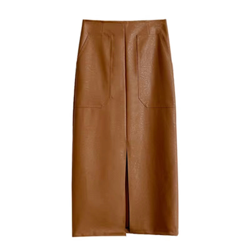 European And American Temperament Deep Split Skirt