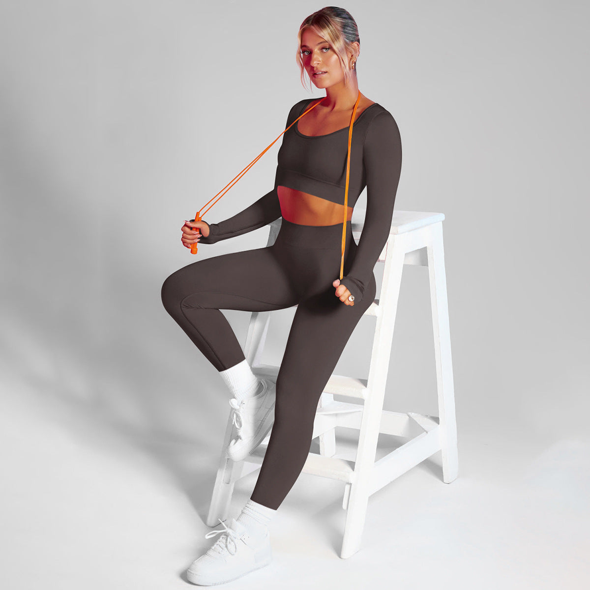 Women's High Waist Hip Lifting Tights Fitness Top Suit
