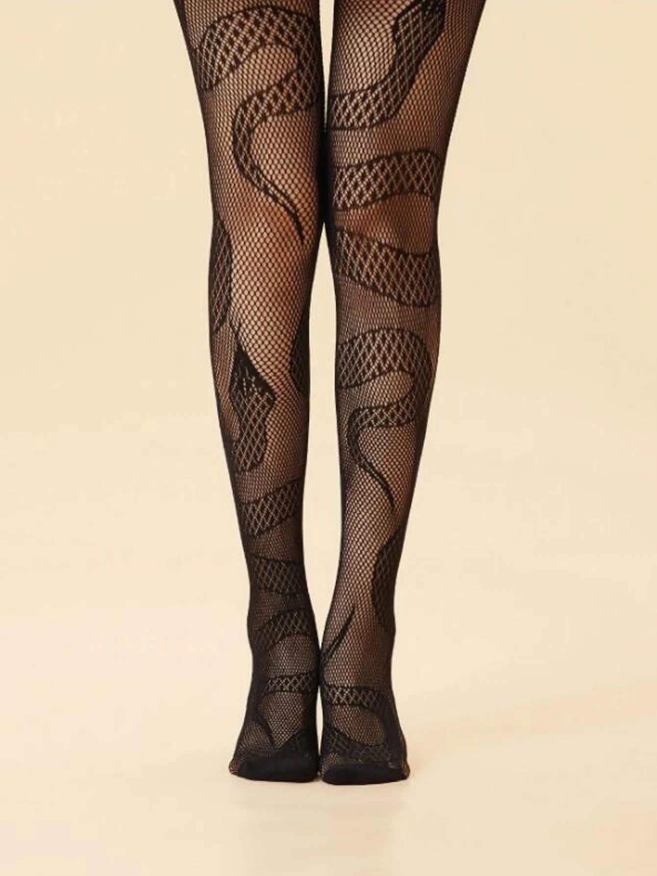 fashionable and sexy snake shaped fishing net socks punk style Halloween pantyhose horror snake shaped pantyhose