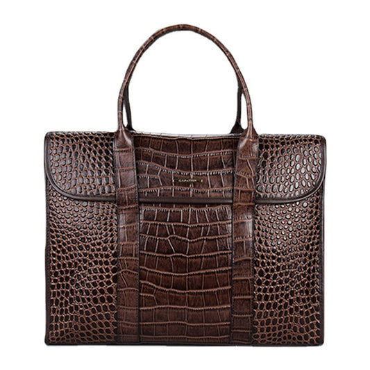 Men's Inches Crocodile pattern Leather Briefcase Laptop Bag Men's Leather Business Bag