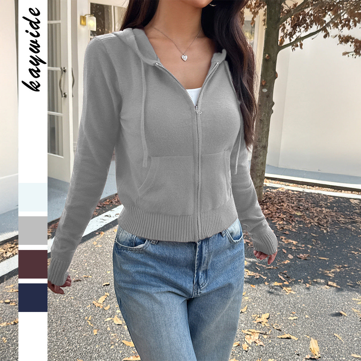 Women's Hooded Wool Coat Sweatshirt