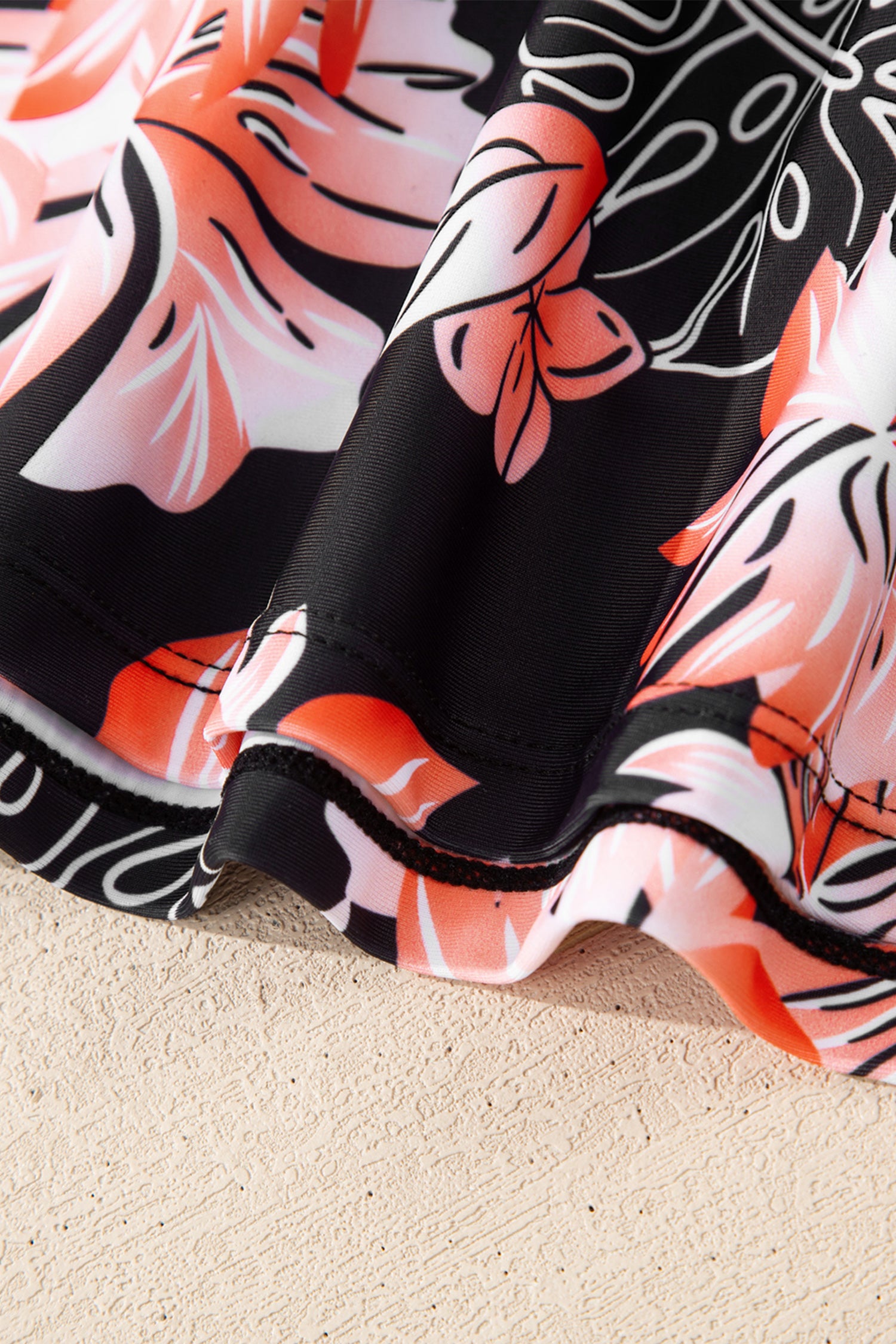 Black Scoop Neck Adjustable Tankini and Matching Skort Bathing Suit