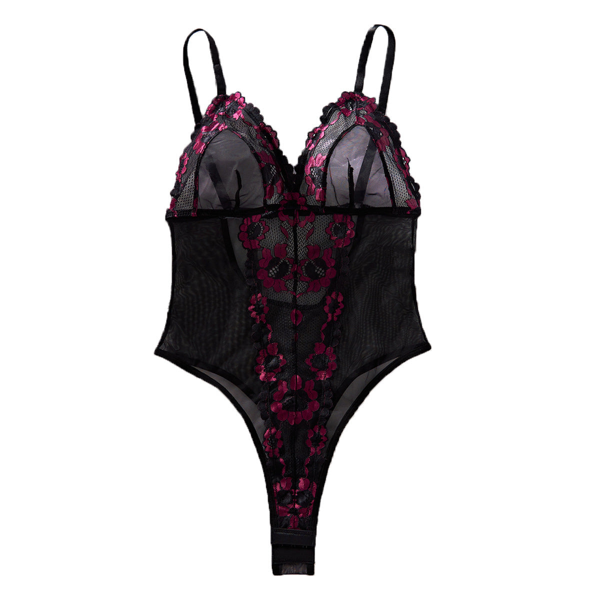 V-neck Hollow Backless Bodysuit