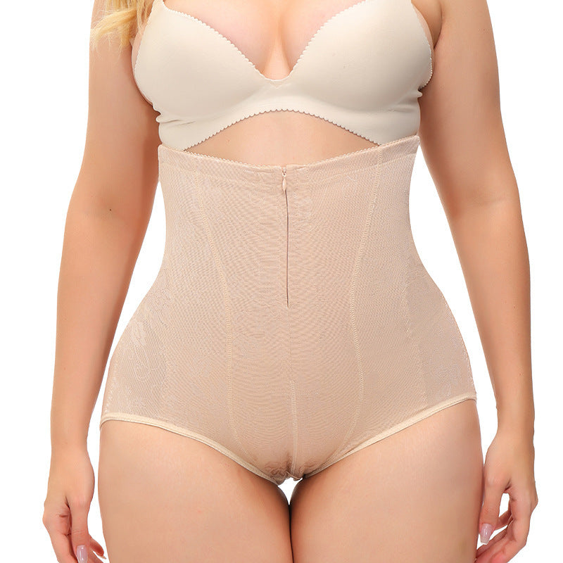 High Waist Hip Lift Abdominal Pants Breathable Lace Underwear