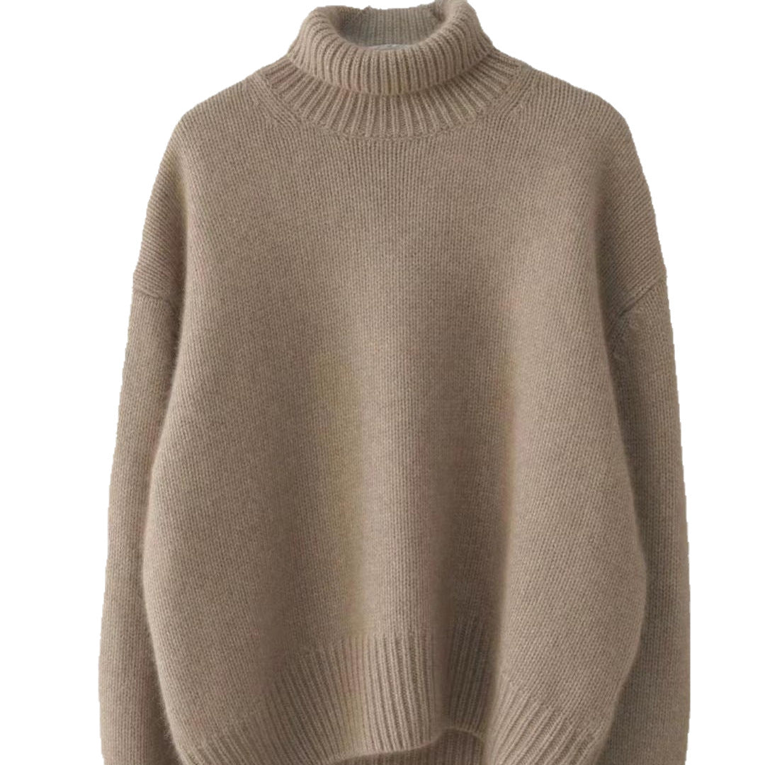 High-neck Women's Loose Versatile Knit Pullover Sweater