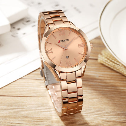 Reloj CURREN de oro para mujer, relojes creativos de acero para mujer, relojes de pulsera para mujer, reloj femenino, reloj femenino 