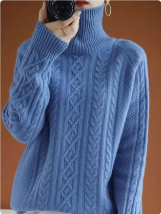 Fashion New High Neck Knitted Sweater For Women
