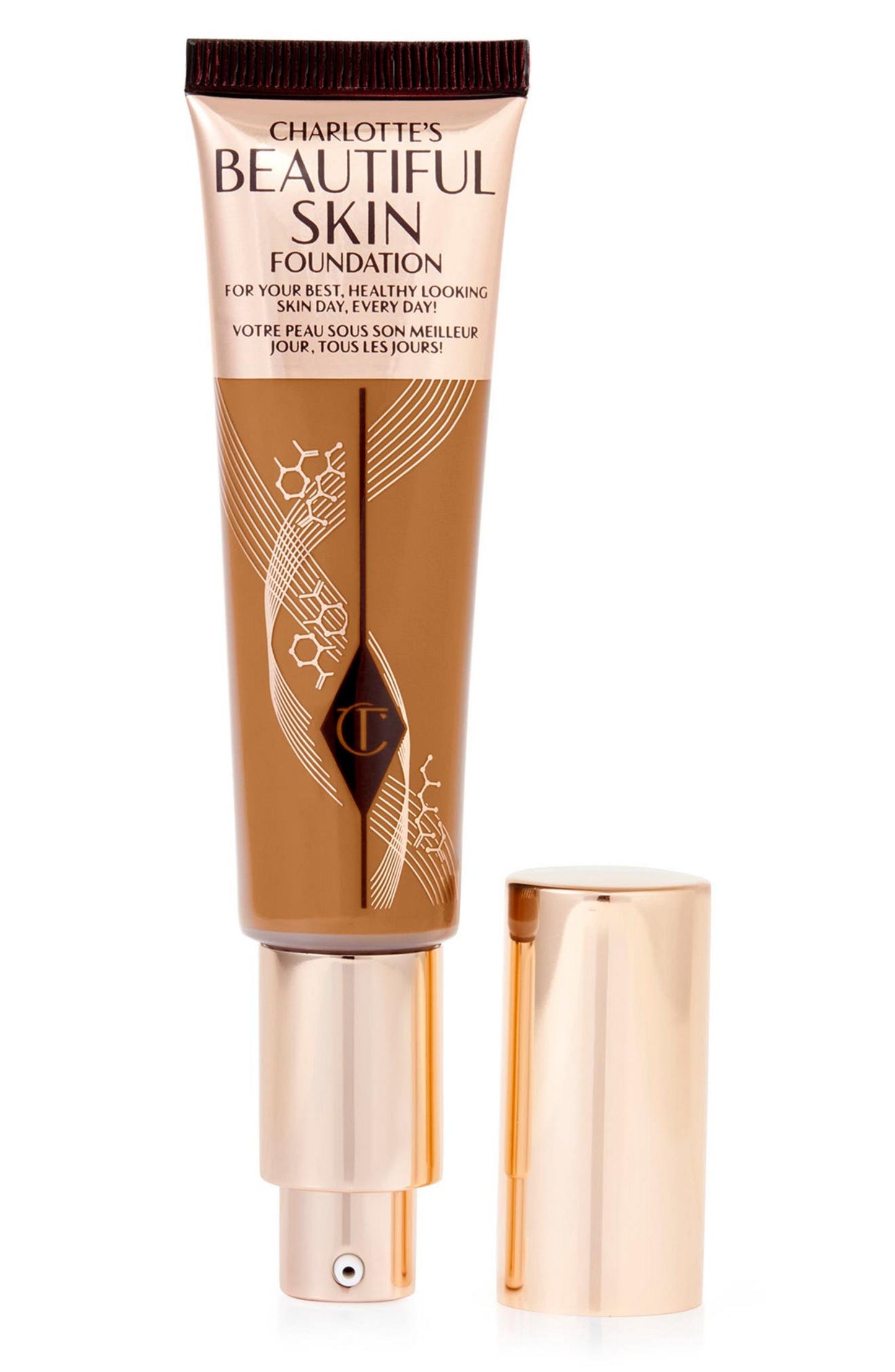 Charlotte Tilbury, Beautiful Skin Science + Colour, Radiant Finish, Liquid Foundation, 13, Warm Chaud, 30 ml