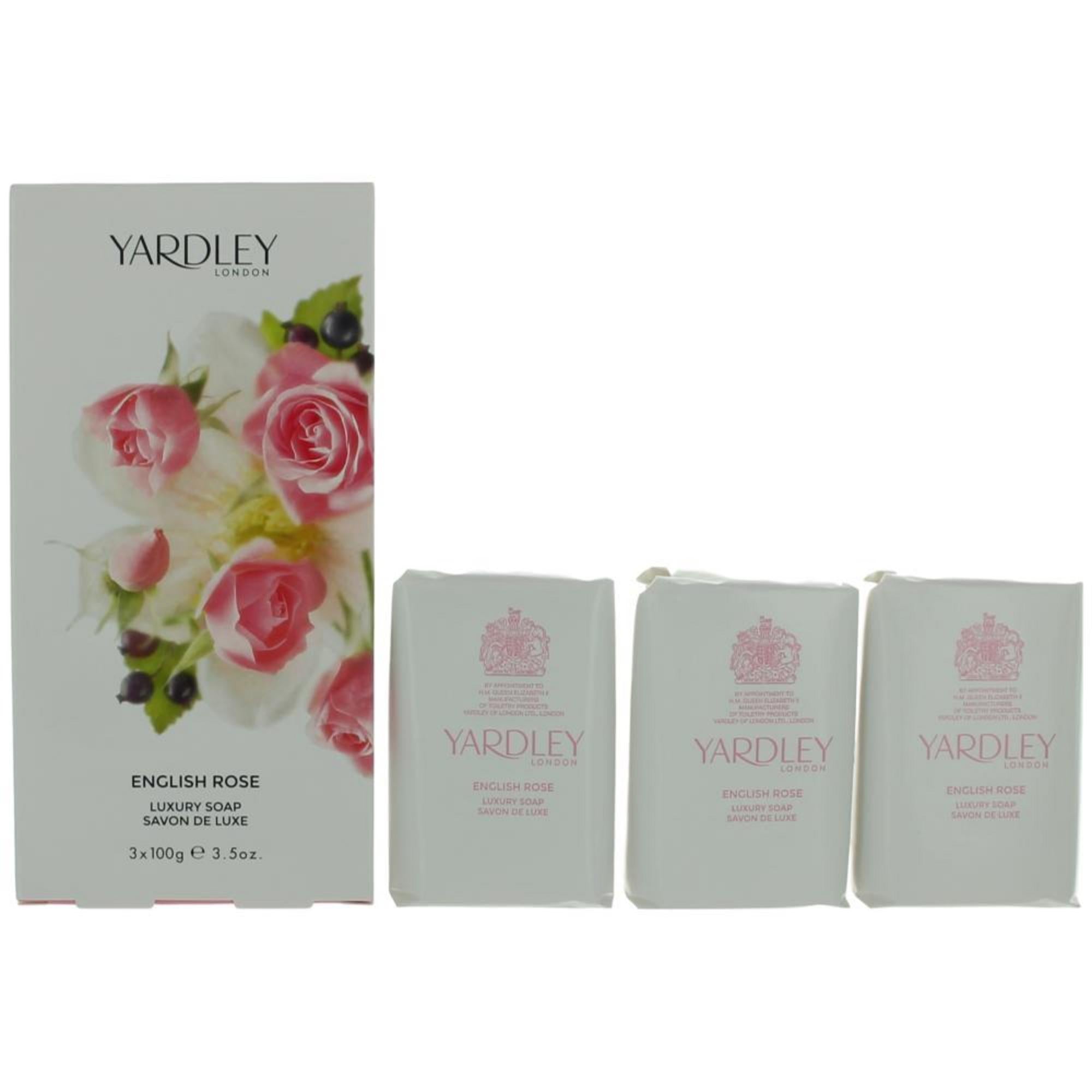 Set Trio, Yardley, English Rose, Scented Soap Bar , 100 g
