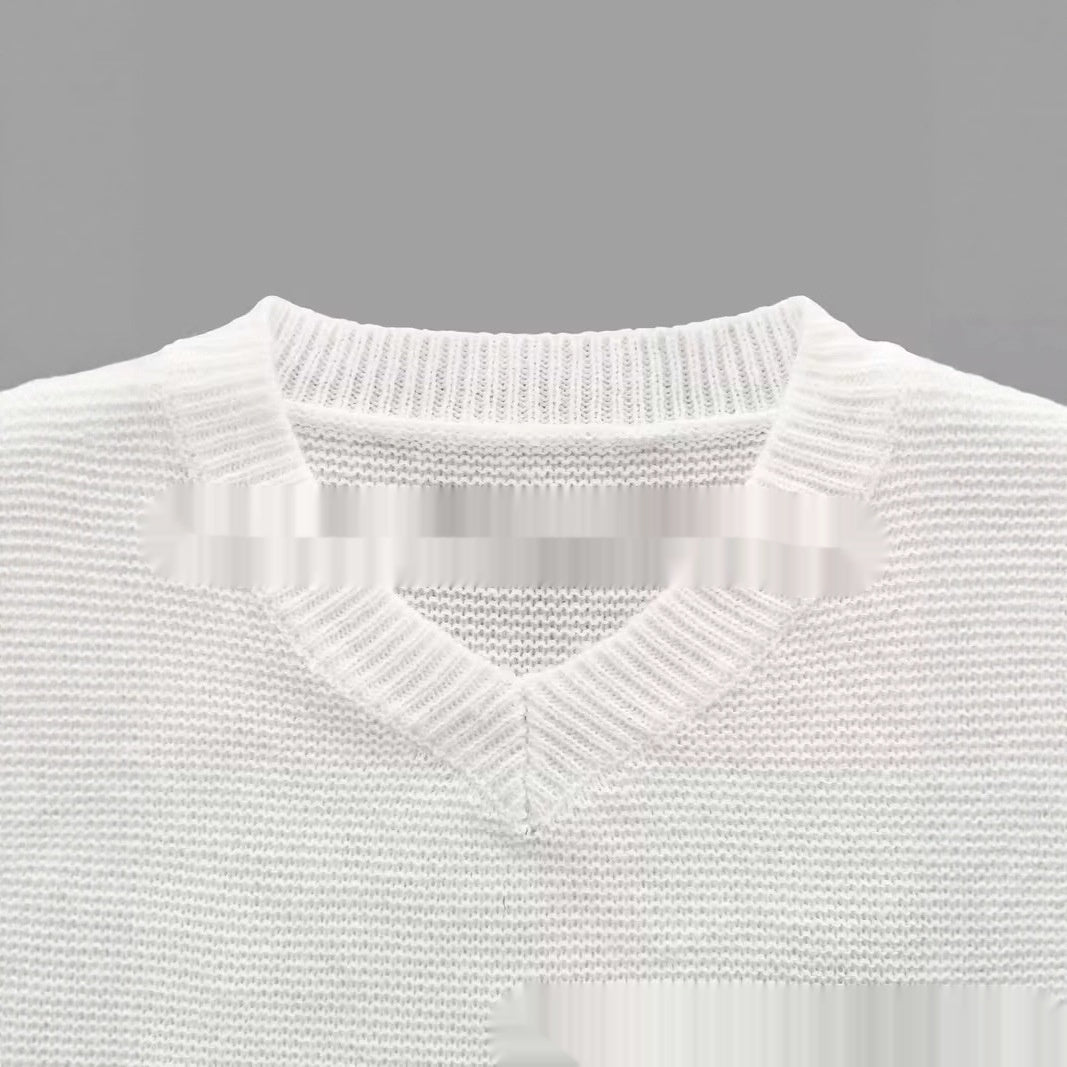 Elegant Knitted Sweater With Colorful Floral Design For Women