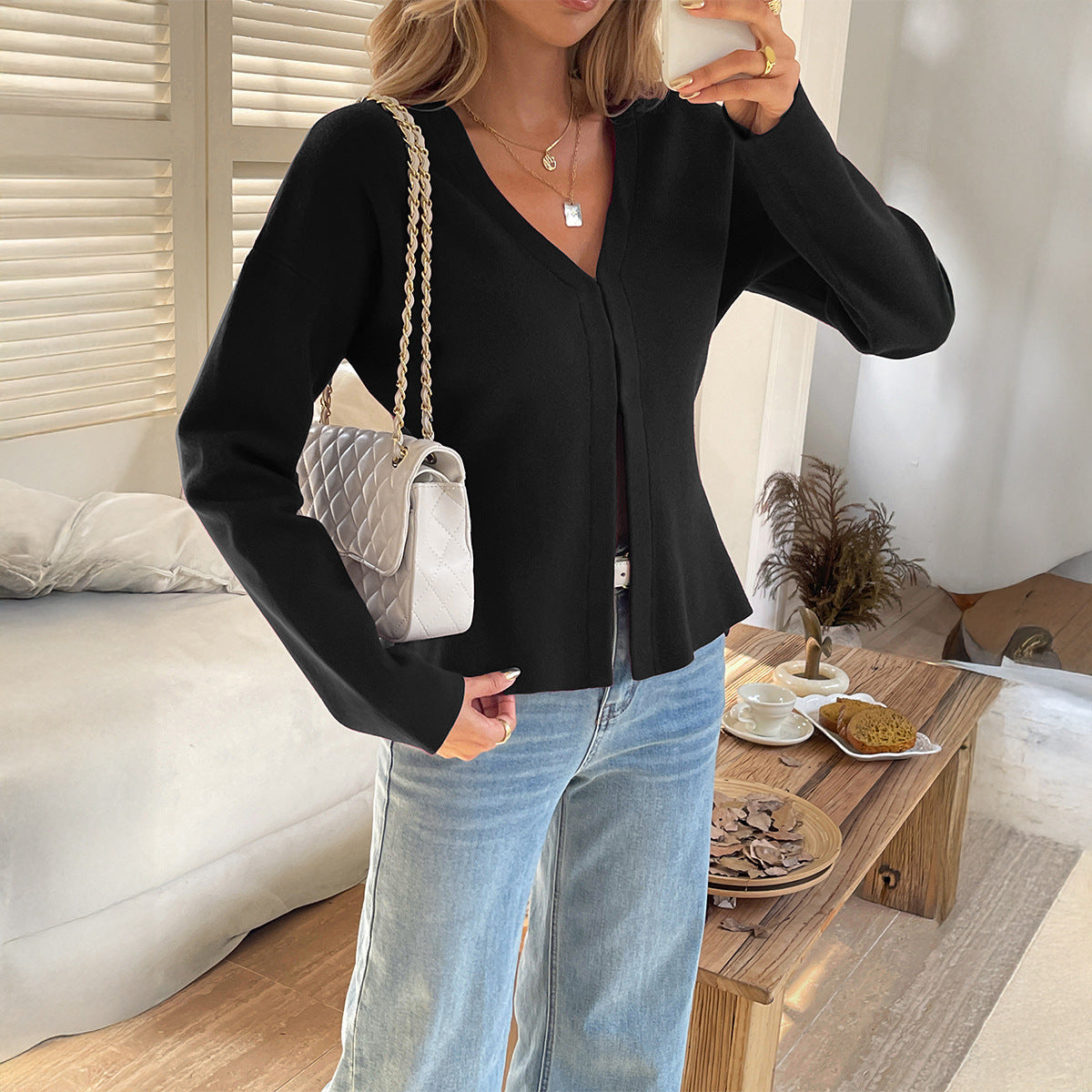 Long Sleeve Vest Women's Sweater