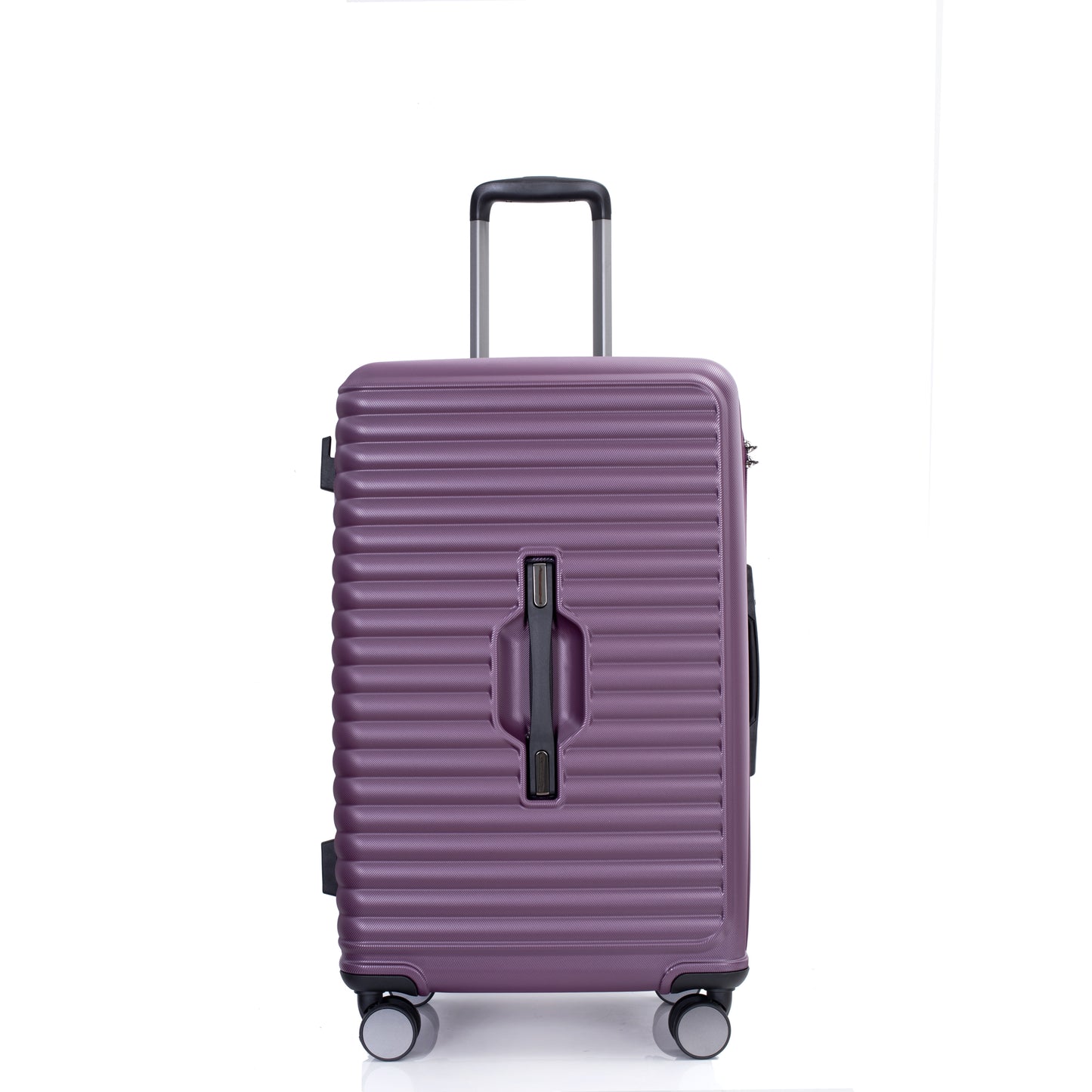 3 Piece Luggage Sets PC+ABS Lightweight Suitcase with Two Hooks, 360° Double Spinner Wheels, TSA Lock, (21/25/29) Dark Purple