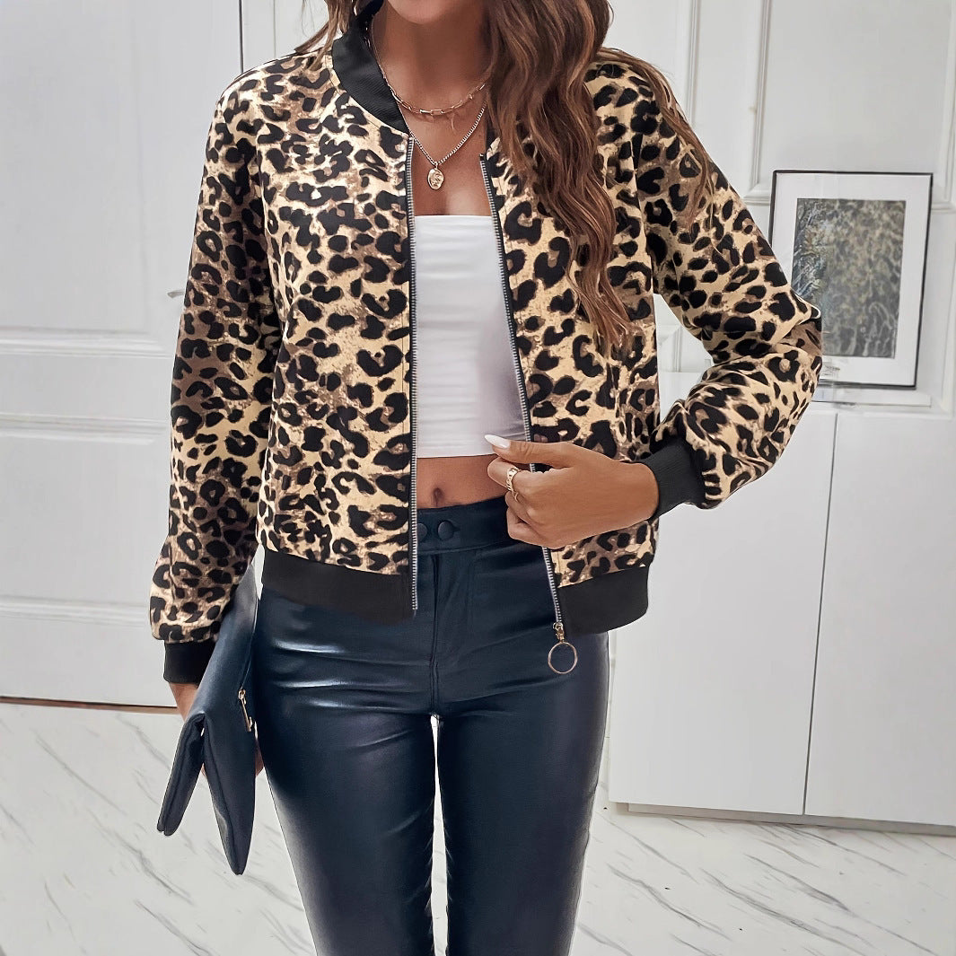 Women's Leopard Print Fashion Jacket