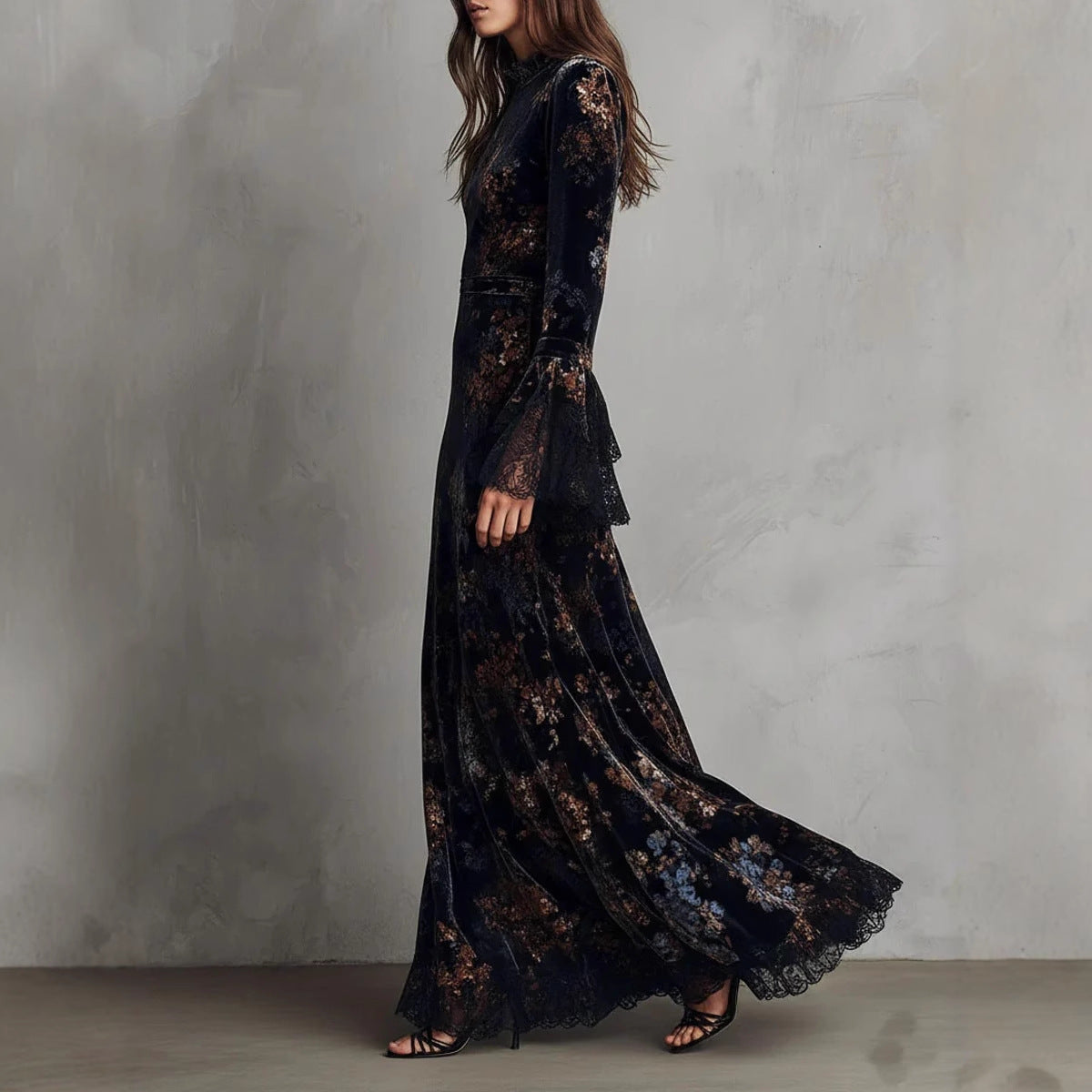 Slimming Velvet Cheongsam Evening Dress Dress