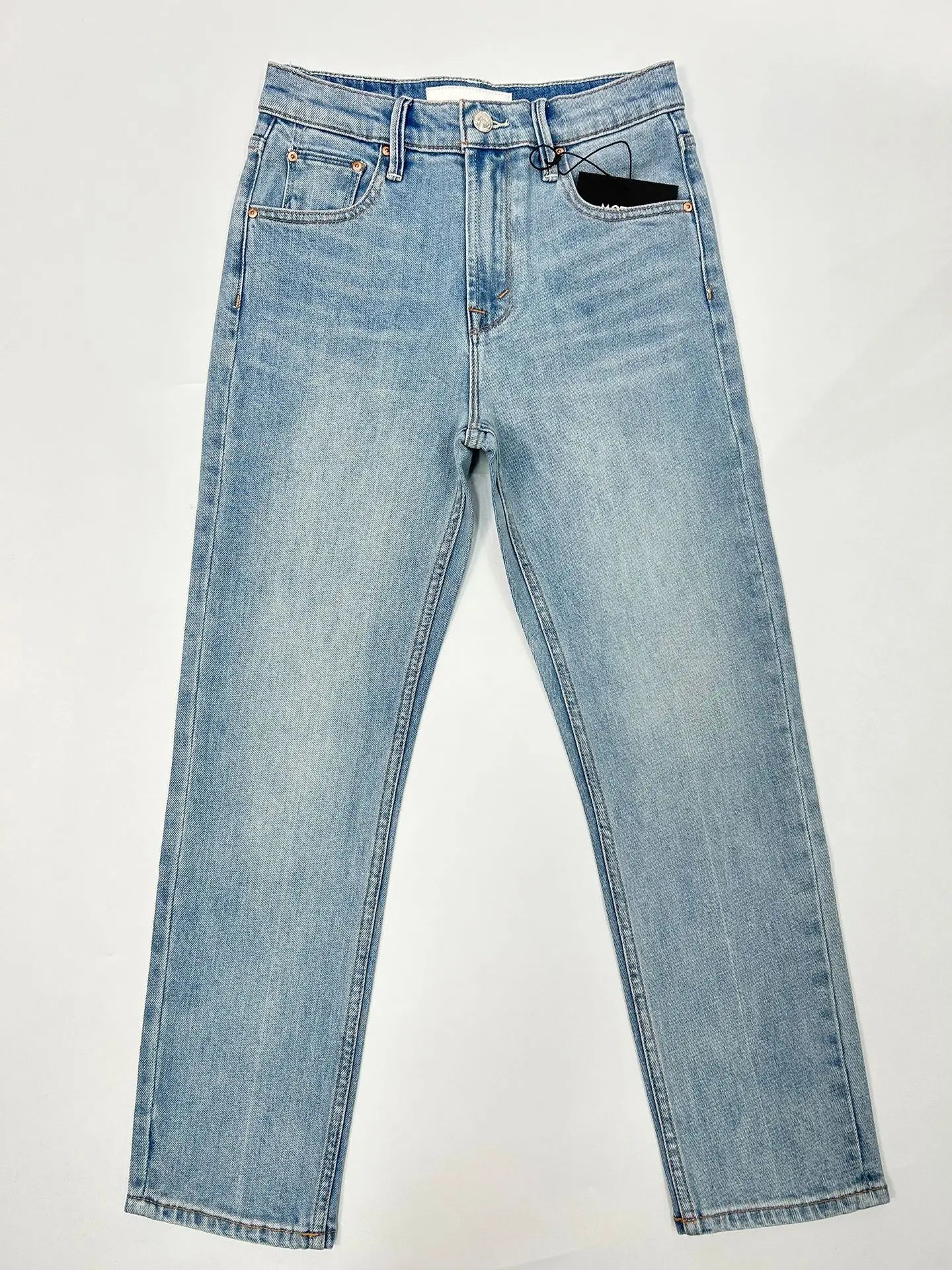 new Women stretch slim jeans High waist casual lady straight denim pants