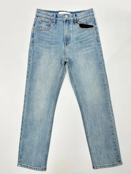 Nouveau jean slim extensible pour femme, pantalon en denim droit décontracté taille haute