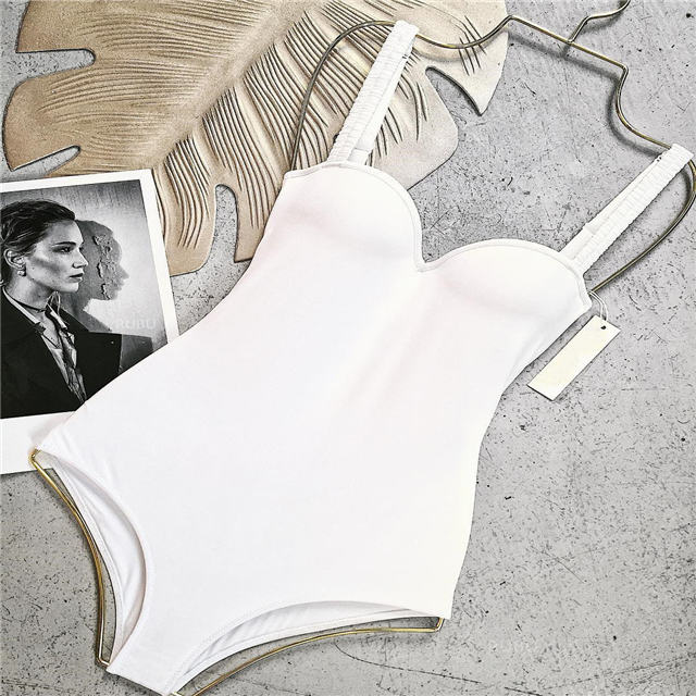 Sexy Push Up Bodysuit Steel one piece swimsuit Butt Lifter swim suit women Swimwear Shaper Bathing suit female Monokini Black