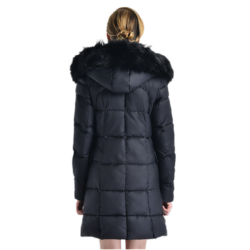 Medium Length Padded Padded Down Coat For Women