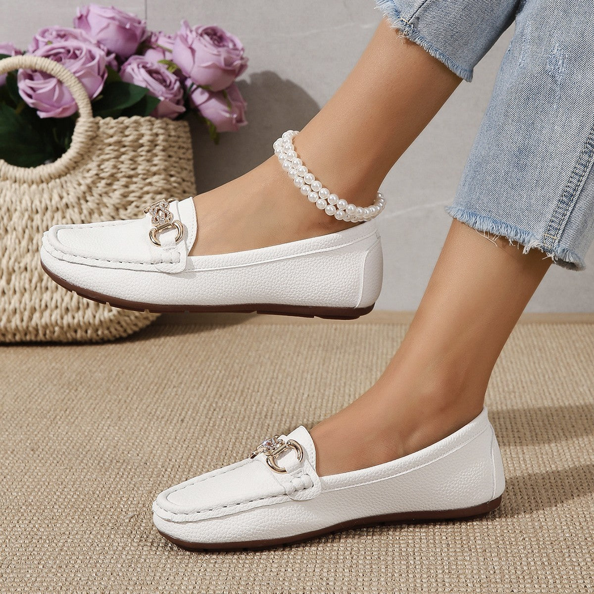 Women's Chain Slip-on Lofter Casual Outdoor Flat Shoes