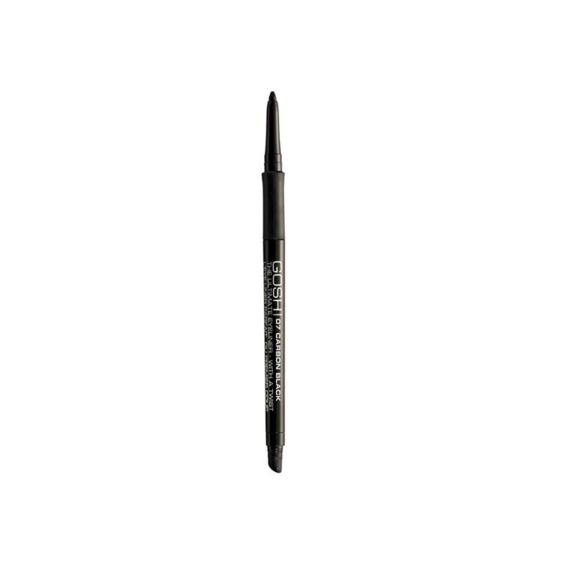 Gosh, The Ultimate With A Twist, Allergy Certified, Twist-up, Soft & Precise Line, Kajal Eye Pencil, 07, Carbon Black, 0.4 g