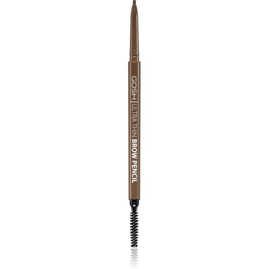 Gosh, Ultra Thin, Eyebrow Cream Pencil & Brush 2-In-1, 002, Grey Brown, 0.09 g