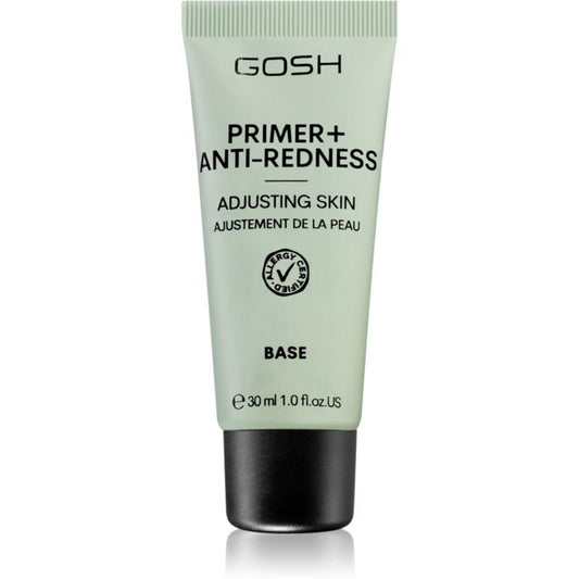 Gosh, Primer+, Perfume Free, Neutralizes redness, Liquid Primer, 008, Anti-Redness, 30 ml