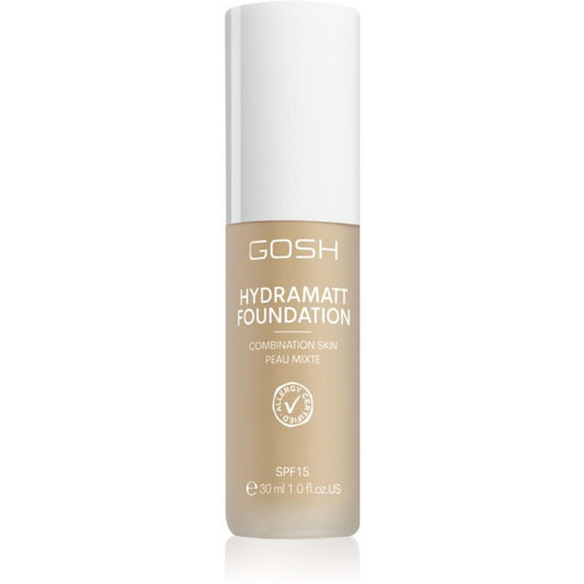 Gosh, Hydramatt, Matte, Liquid Foundation, 004N, Light Neutral, SPF 15, 30 ml