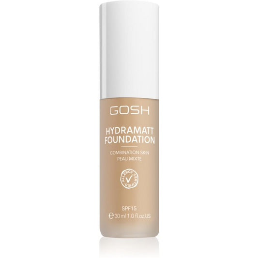 Gosh, Hydramatt, Matte, Liquid Foundation, 006N, Medium Light, SPF 15, 30 ml