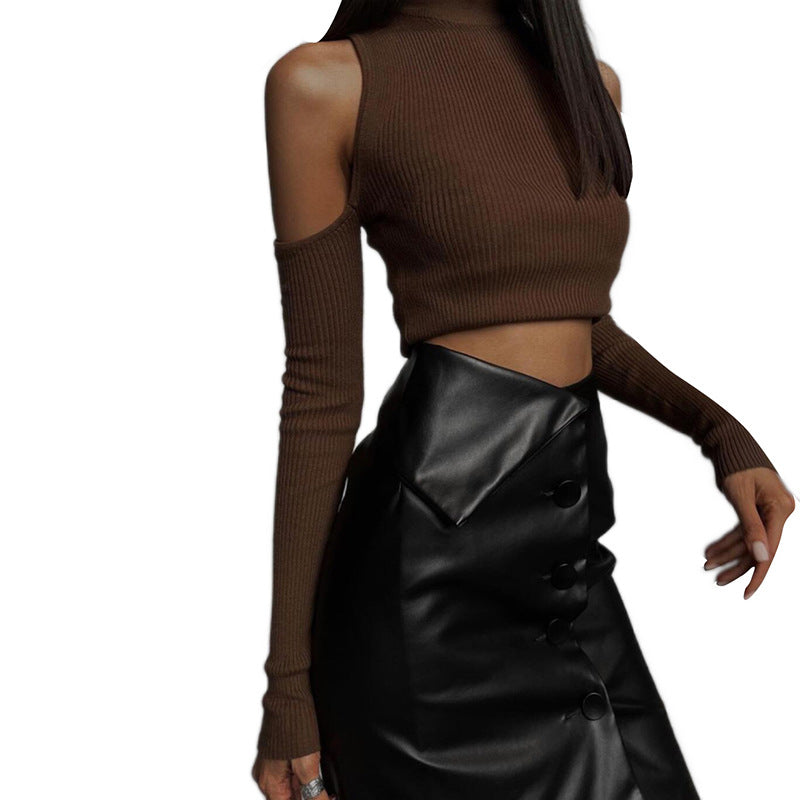 Women's Fashion Design Irregular Hem Single Row