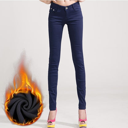 Jeans Pantaloni denim femminili Pantaloni skinny da donna color caramello Pantaloni elasticizzati da donna