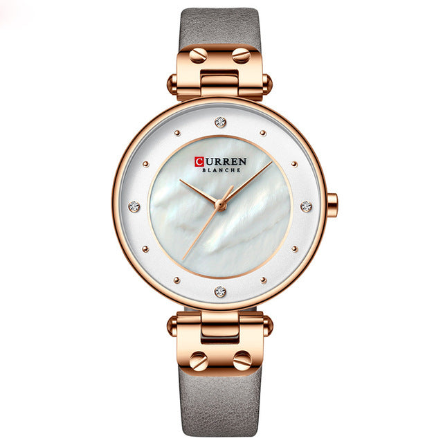 Reloj Curren para mujer, relojes de lujo de primeras marcas, reloj de pulsera de cuarzo resistente al agua para mujer, reloj de moda para mujer y niña, relojes femeninos