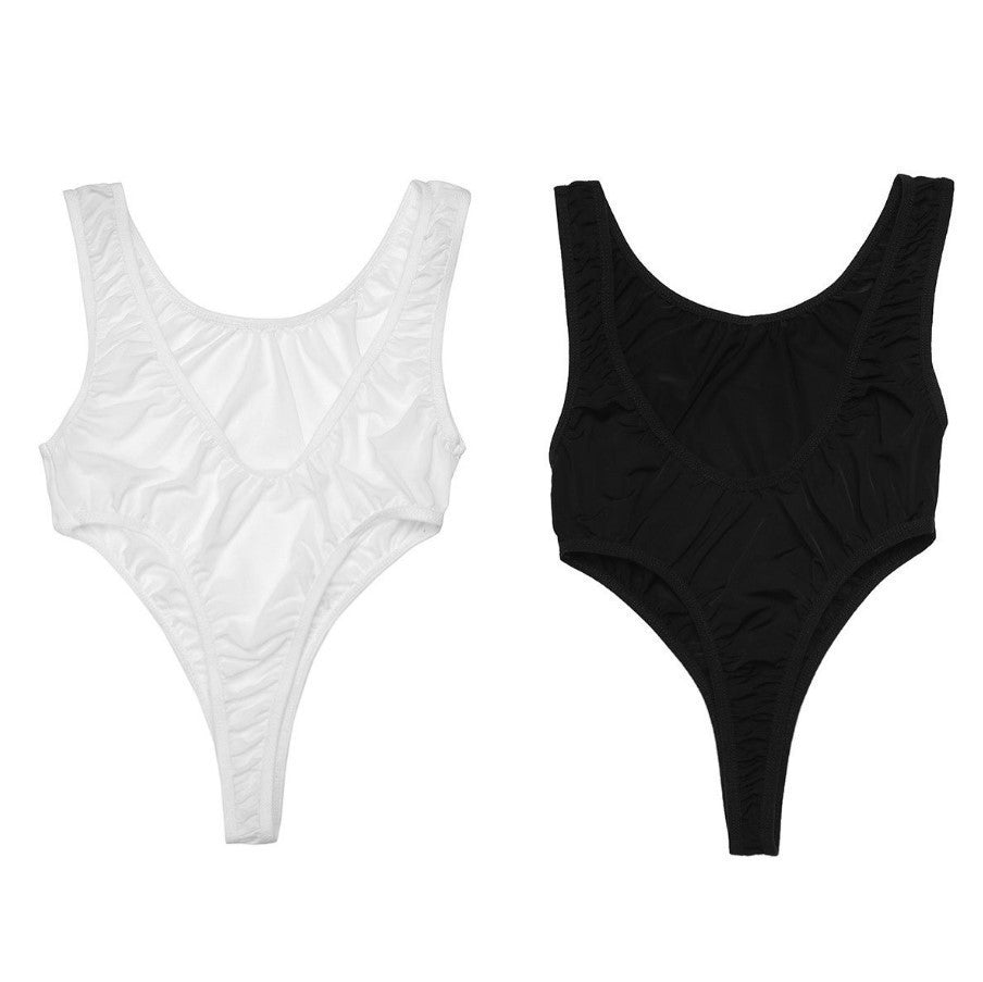 Women's Mesh Tulle Bodysuit Thong Pajamas