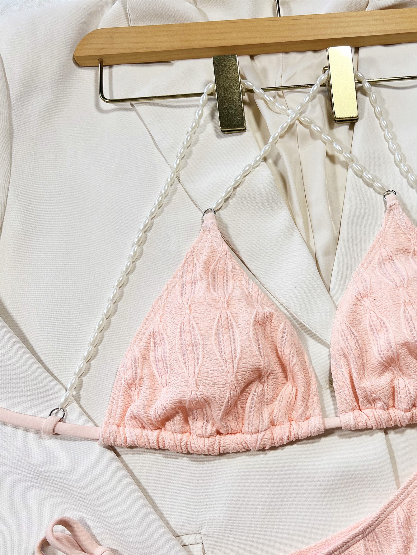 Simple Solid Color Women's Split Swimsuit