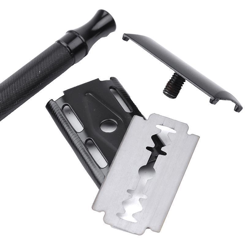Old-fashioned Manual Pogonotomy Scraping Metal Scraper With Brush Combination