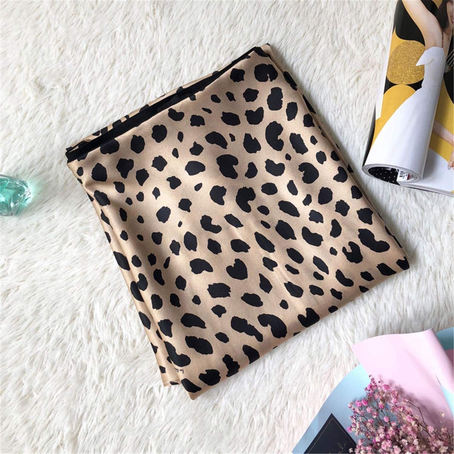 Women's Leopard Print Printed Dress High Waist Invisible Zipper Skirt