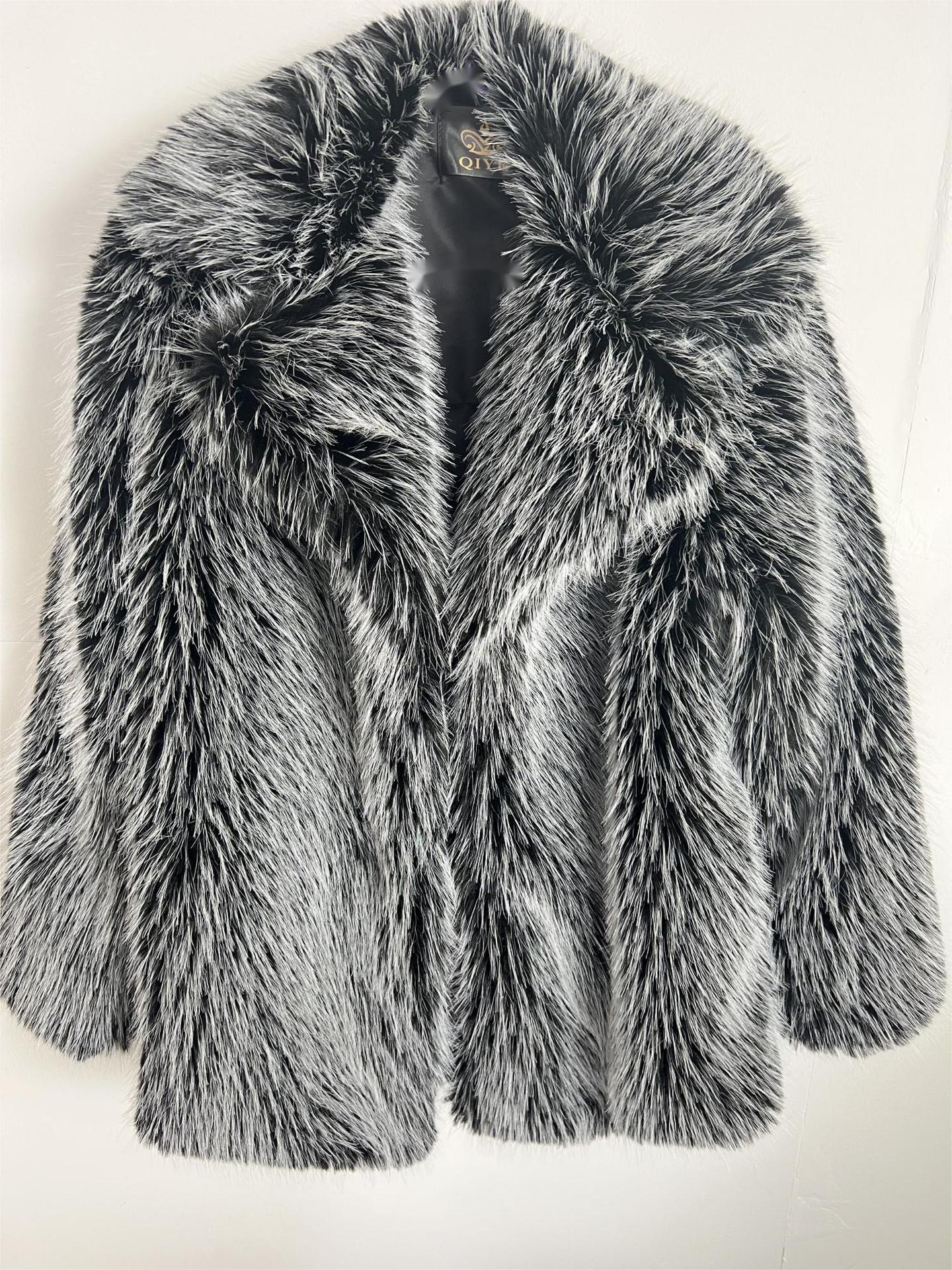 Fur Mid-length Coat Suit Warm Fur Coat