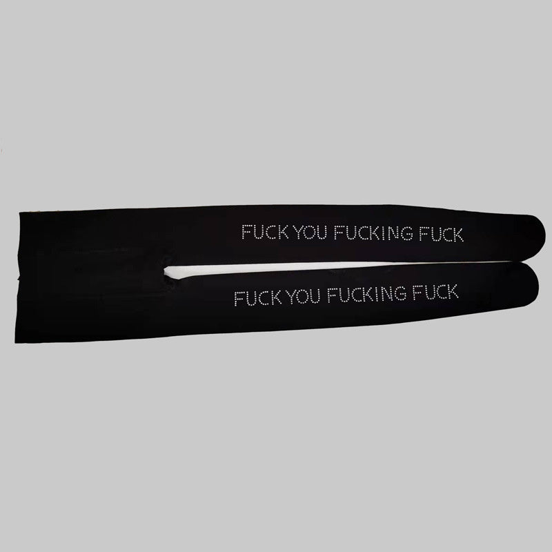 Women's Solid Color Velvet Hot Diamond Letter Pantyhose