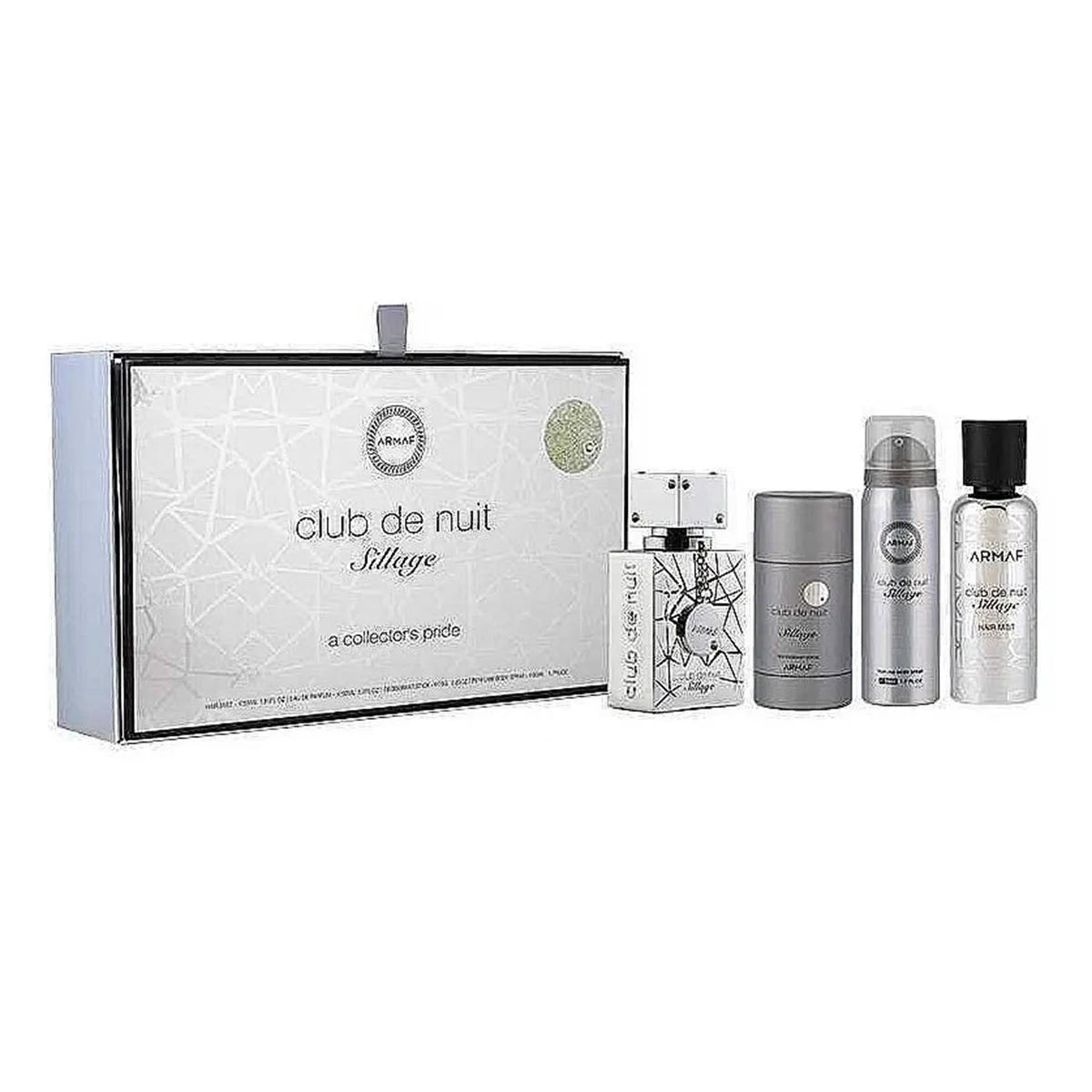 Armaf Club De Nuit Sillage Eau De Parfum 30Un Spray Hair Mist 55Ml Desodorante Stick 75Ml Spray Corporal Perfumado 50Mlvaporizador - ARMAF