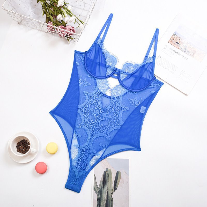 Body con fionda in rete di pizzo di pizzo lingerie