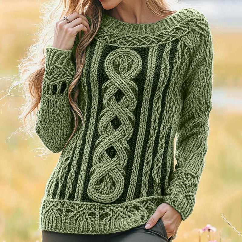 3D Digital-Print Crewneck Sweater Knitwear