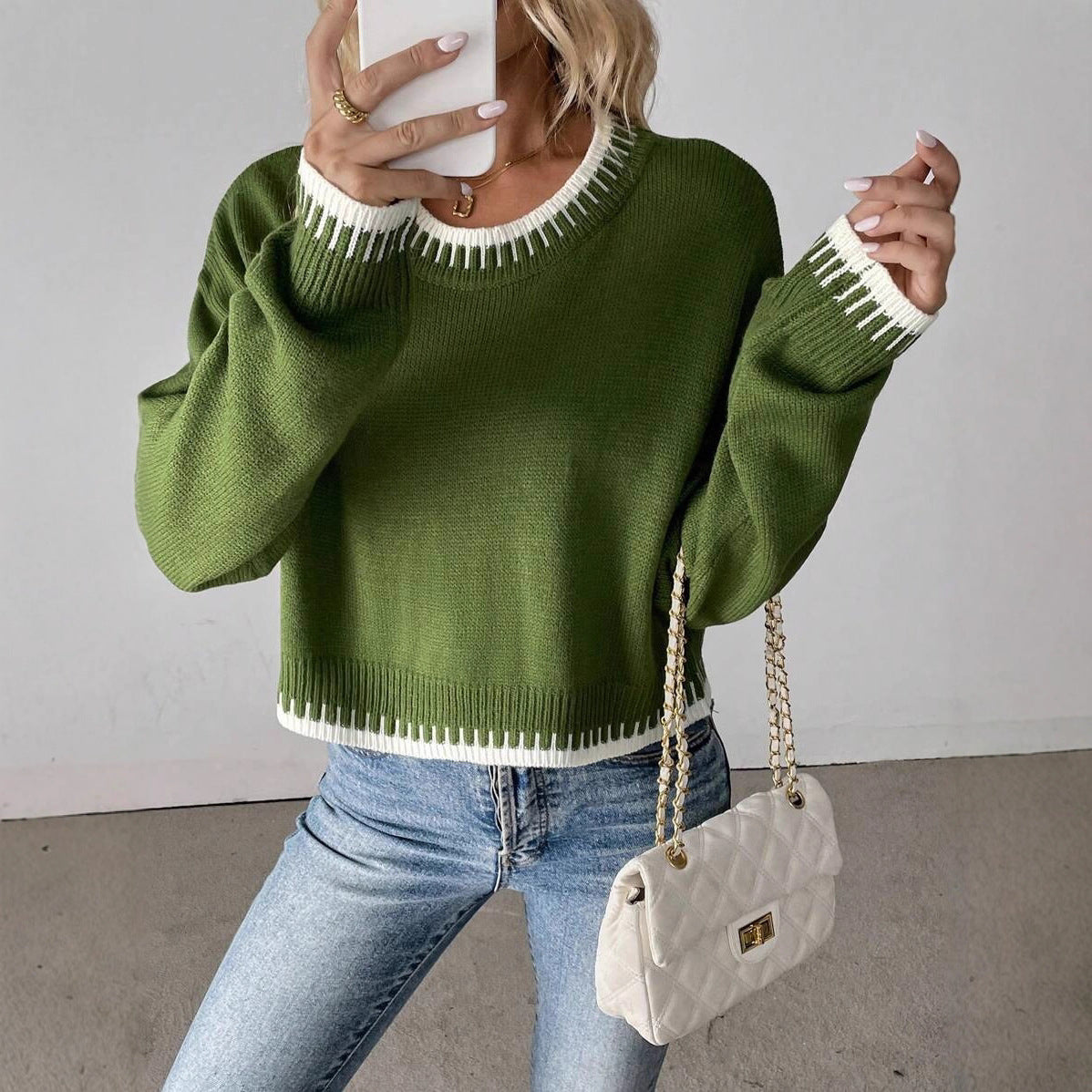 Knitwear Fashion Individual Casual Loose Sweater