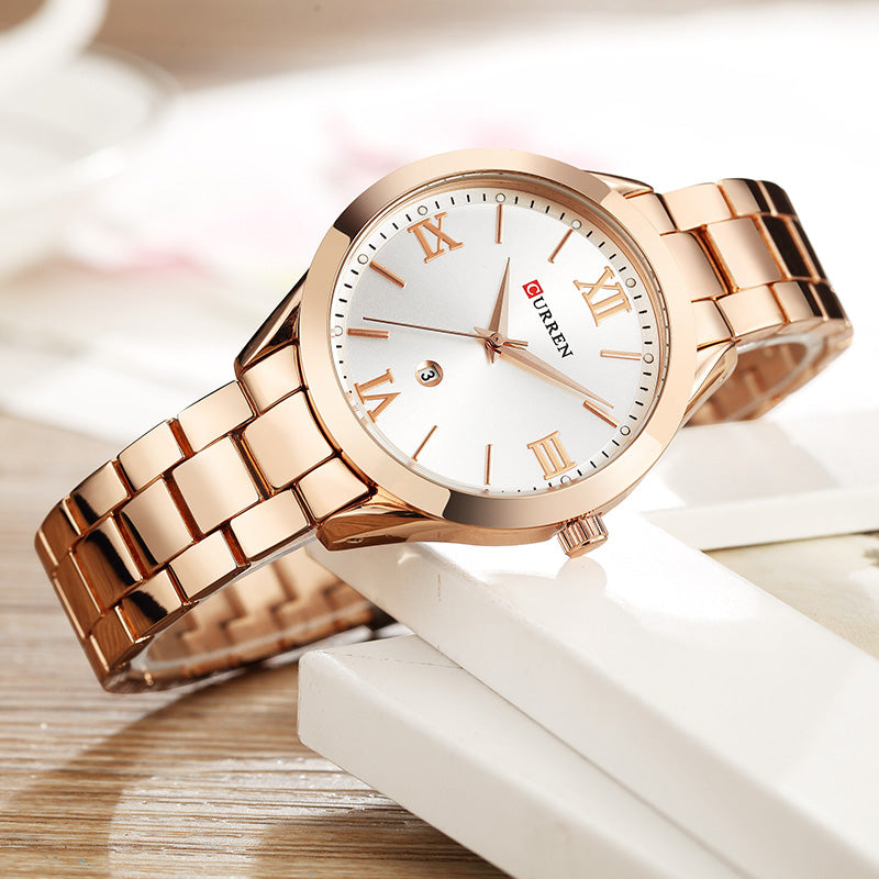 Reloj CURREN de oro para mujer, relojes creativos de acero para mujer, relojes de pulsera para mujer, reloj femenino, reloj femenino 