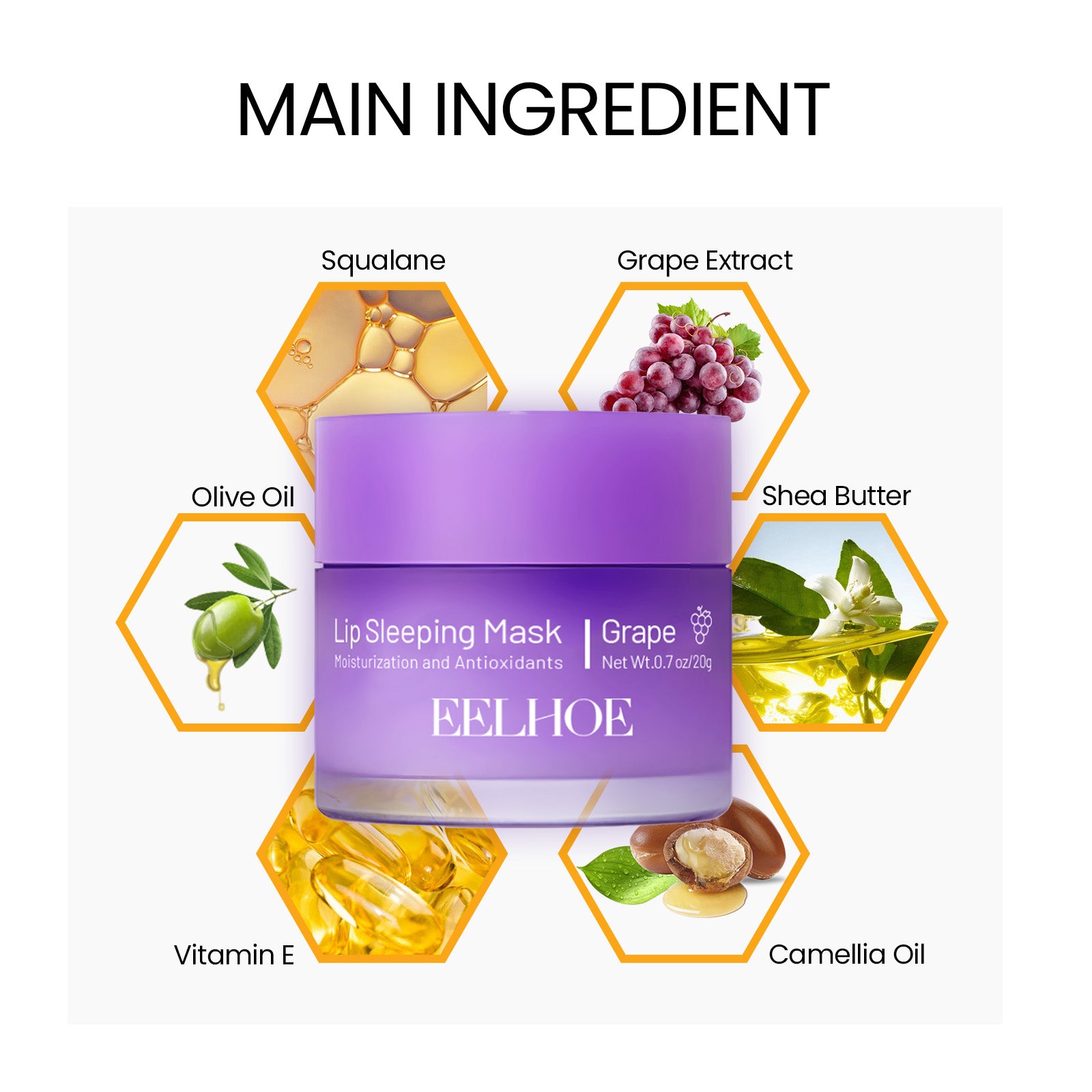 Lip Sleeping Mask, Moisturizing Gently Exfoliating Dead Skin Plump Smooth Lip Mask