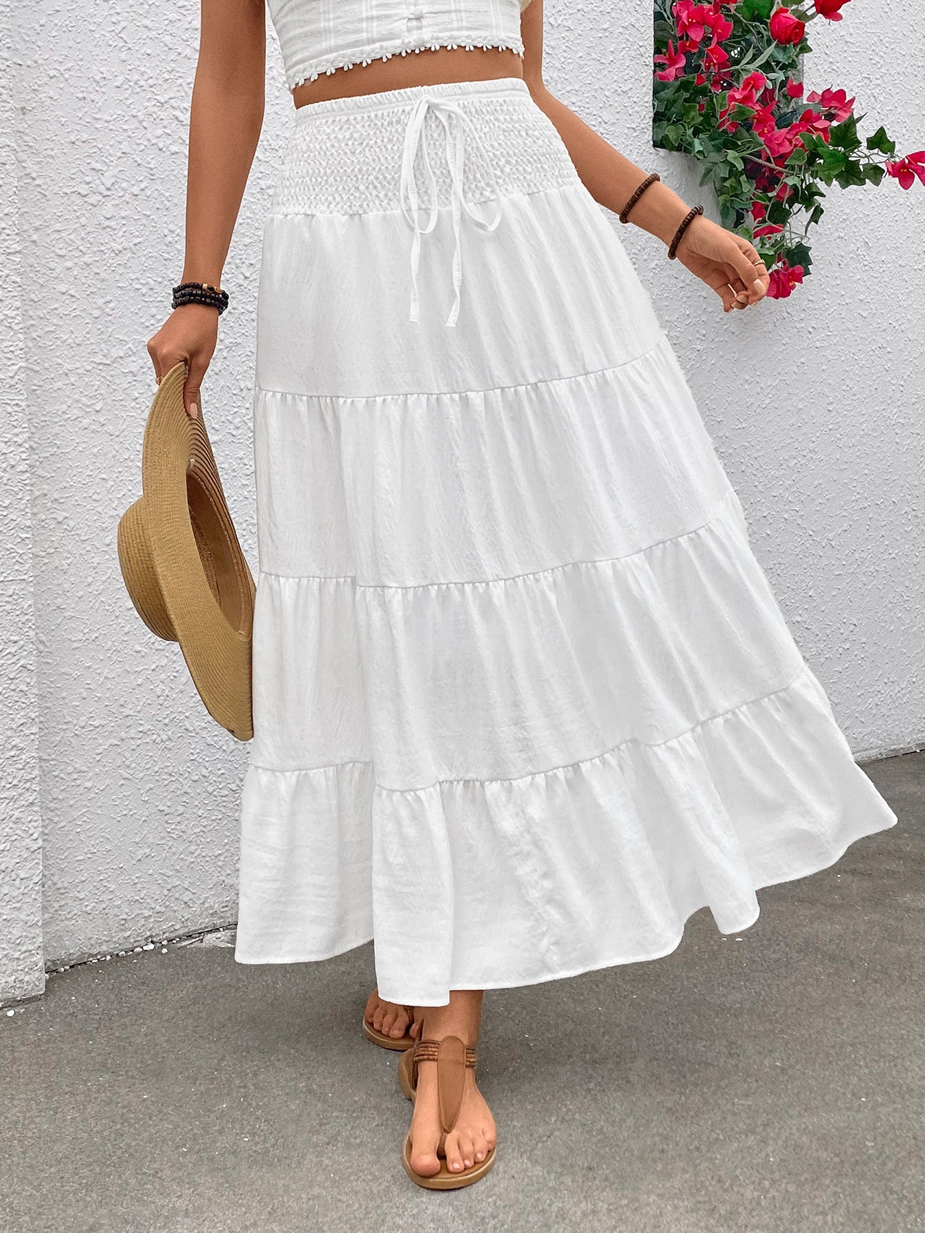 Autumn Stretch High-waisted Bohemian Casual Long Skirt